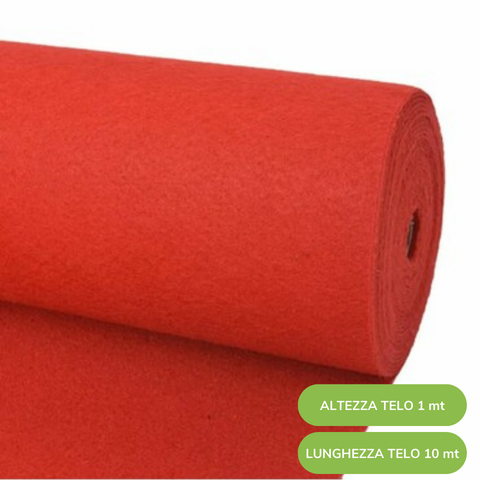 Tappeto Passatoia Rossa Per Eventi - Passerella Moquette Antiscivolo per Cerimonie