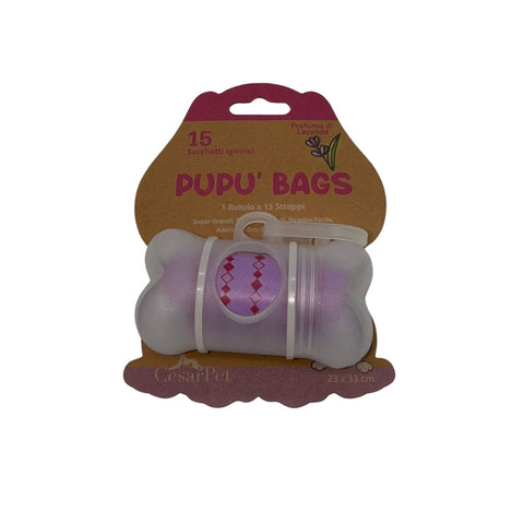 Dispenser Porta Sacchetti Igienici + Rotolino Lavanda