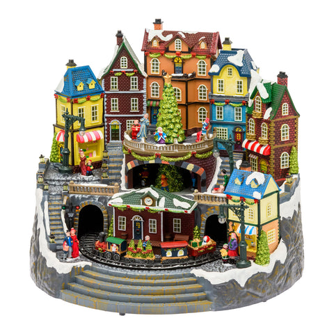 Villaggio Big Di Babbo Natale - Albero - Trenini