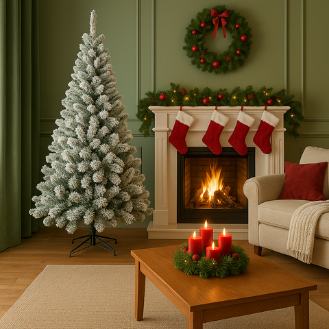 Albero Natale Canada Innevato