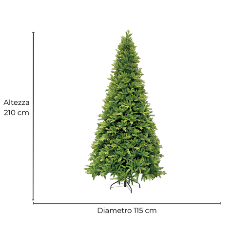 Kit Albero Di Natale Patagonia Addobbato H 210 cm