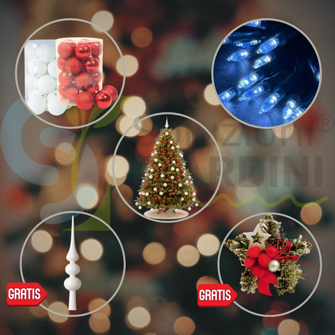 Kit Albero Di Natale Zar Della Steppa Addobbato H 200 cm