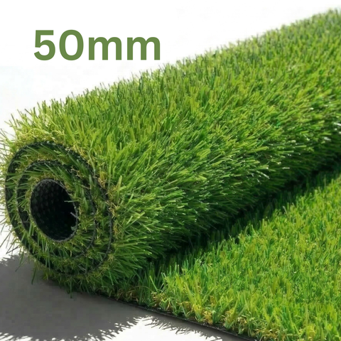 Prato Sintetico 50 MM - Rotolo Erba Sintetica Drenante per Giardini e Terrazze effetto Naturale