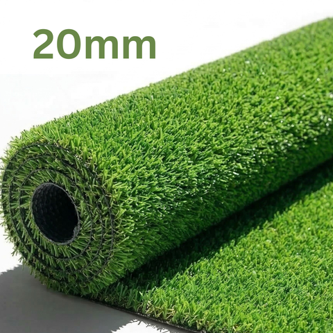 Prato Sintetico 20 MM - Rotolo Erba Sintetica Drenante per Giardini e Terrazze effetto Naturale