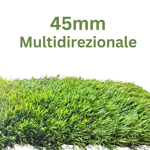 Prato Sintetico 45 MM - Multidirezionale - Rotolo Erba Sintetica Drenante