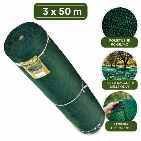 Rotolo Rete Raccolta Olive Antispina 90gr/m²