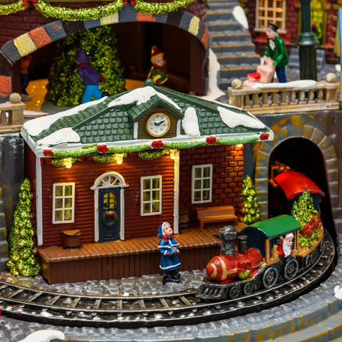 Villaggio Big Di Babbo Natale - Albero - Trenini