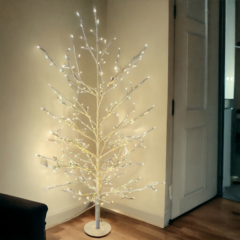 Albero Di Natale TIGLIO Base Bianca