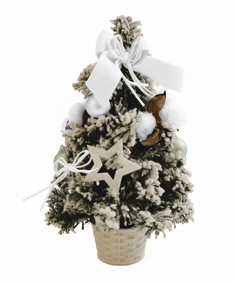 Alberino Decorato Bianco 40 cm
