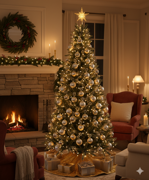 Kit Albero Di Natale Patagonia Addobbato H 210 cm