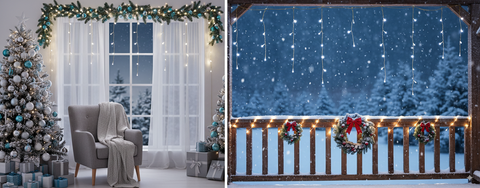 Tenda Luci Sfalsate 64 Led Luce Natale