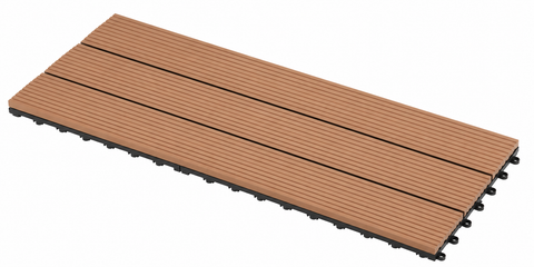 Piastrella WPC ad Incastro 30x60 cm Marrone Chiaro – Mattonella da Esterno Effetto Legno per Balconi, Terrazzi e Giardini (Copia)
