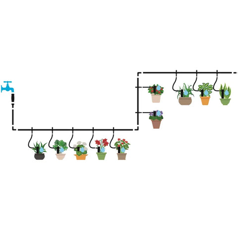 Kit Irrigazione A Goccia Balcone Rain 30 Vasi