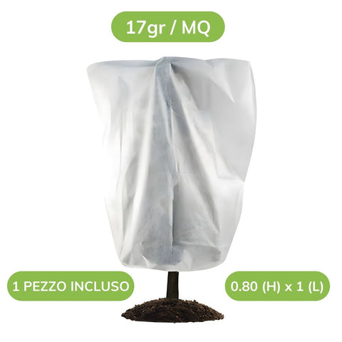 5 Cappucci Protezione Piante - 80cm x 1mt - Copri Piante Inverno - Antigelo TNT 17gr/mq