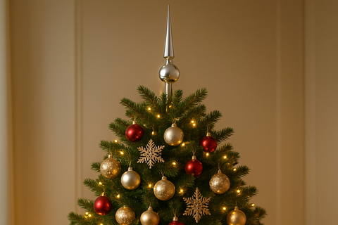 Puntale Albero Natale ARGENTO