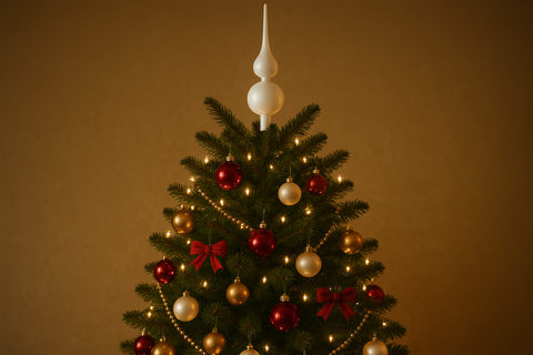 Puntale Albero Natale BIANCO