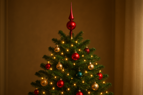 Puntale Albero Natale ROSSO